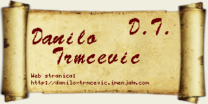 Danilo Trmčević vizit kartica